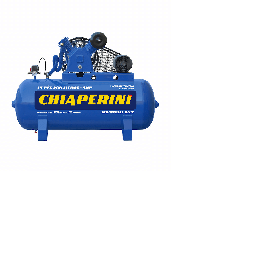 Compressor de ar 15 Pés/200 Lts 3CV Trifásico  (CHIAPERINI)